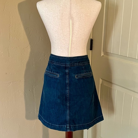 Gap 1969 Denim Mini Skirt button front A-line- Sz 30 T - Picture 3 of 6